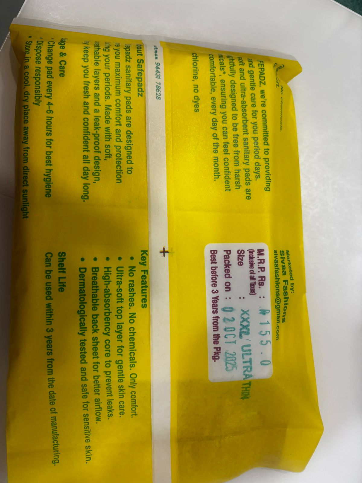 ULTRA-THIN ANION Sanitary Pads