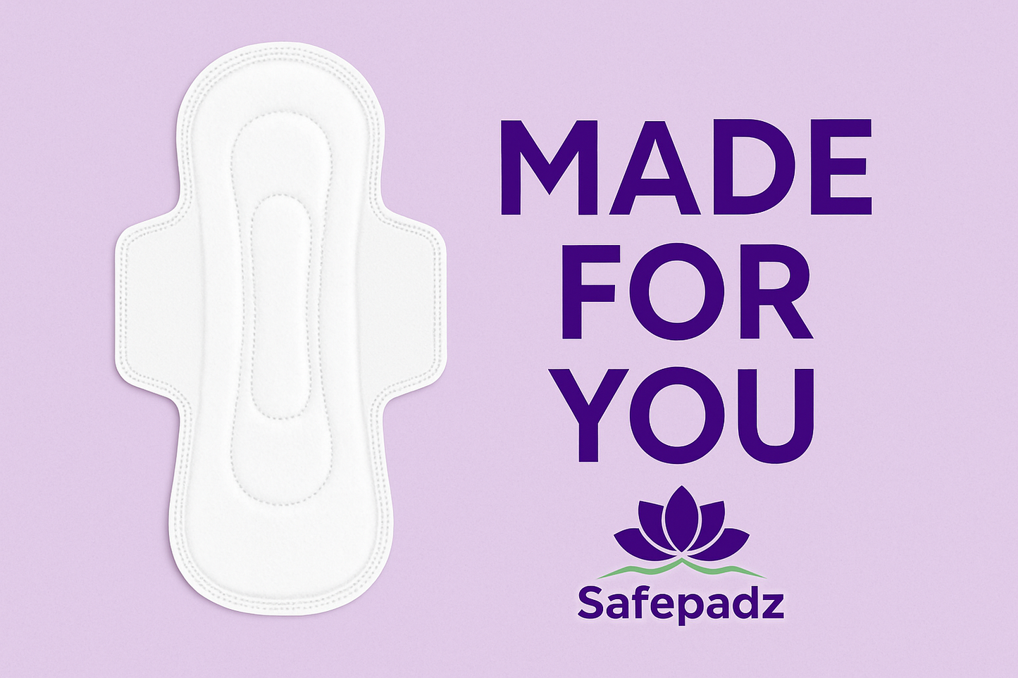 safepadz biodegradable sanitary pads (pack of 8)